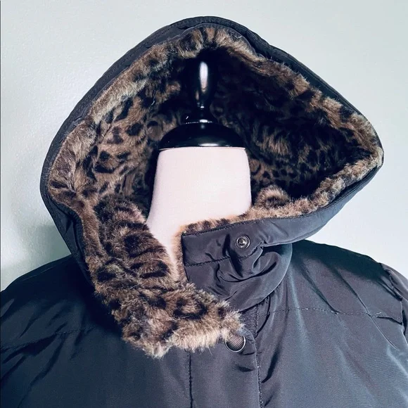 💋 LEOPARD KENNETH COLE HOODED COAT! - Picture 7 of 11